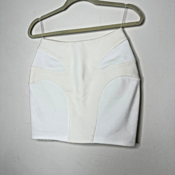 UNIQUE Dion Lee Off-White Contour Stitch Bandage Style Mini Skirt High Waist S - Picture 4 of 12